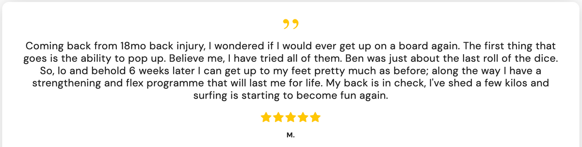 Customer review screenshot